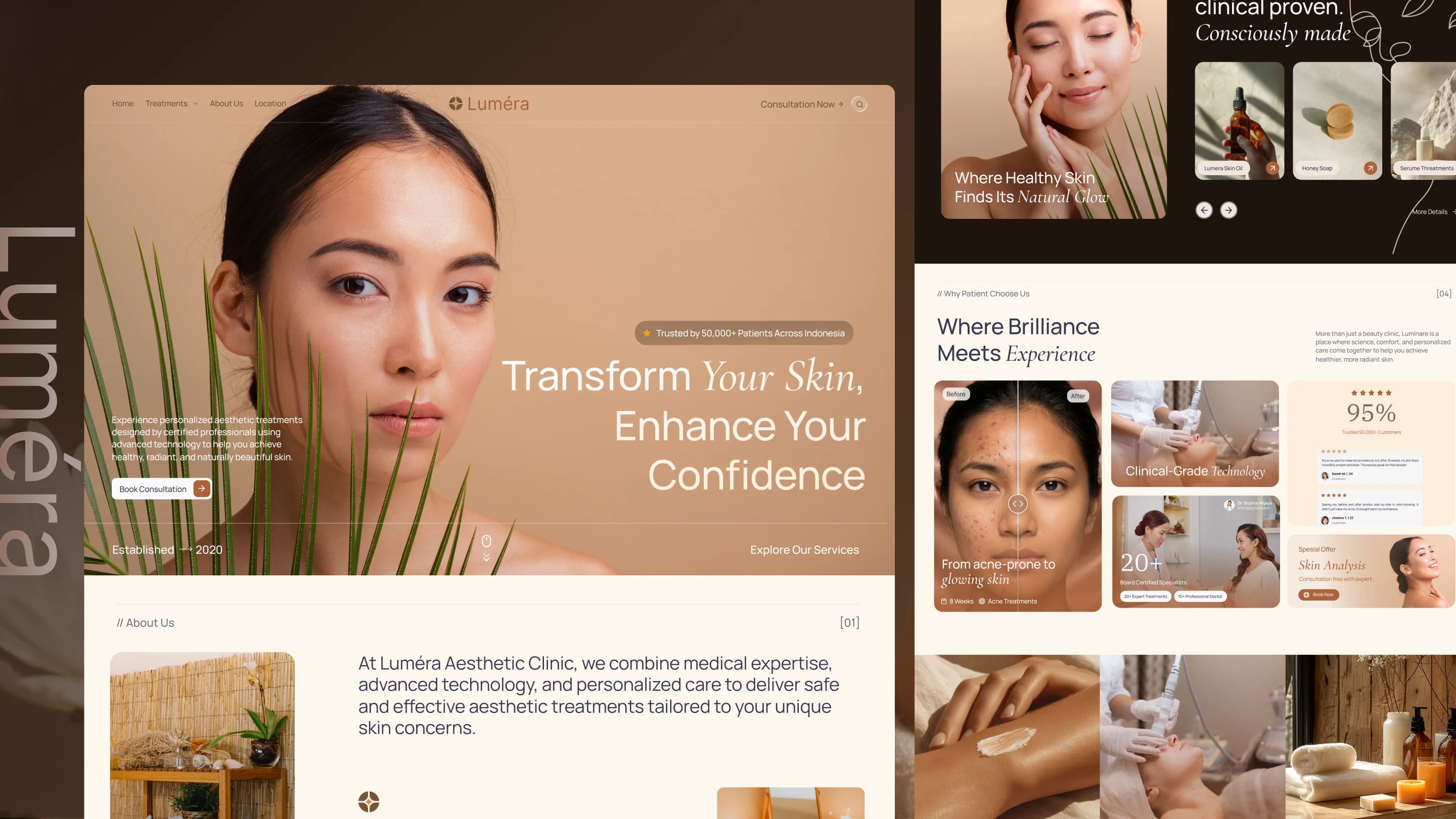 Website Klinik Kecantikan Modern Luméra | Portfolio Dytama