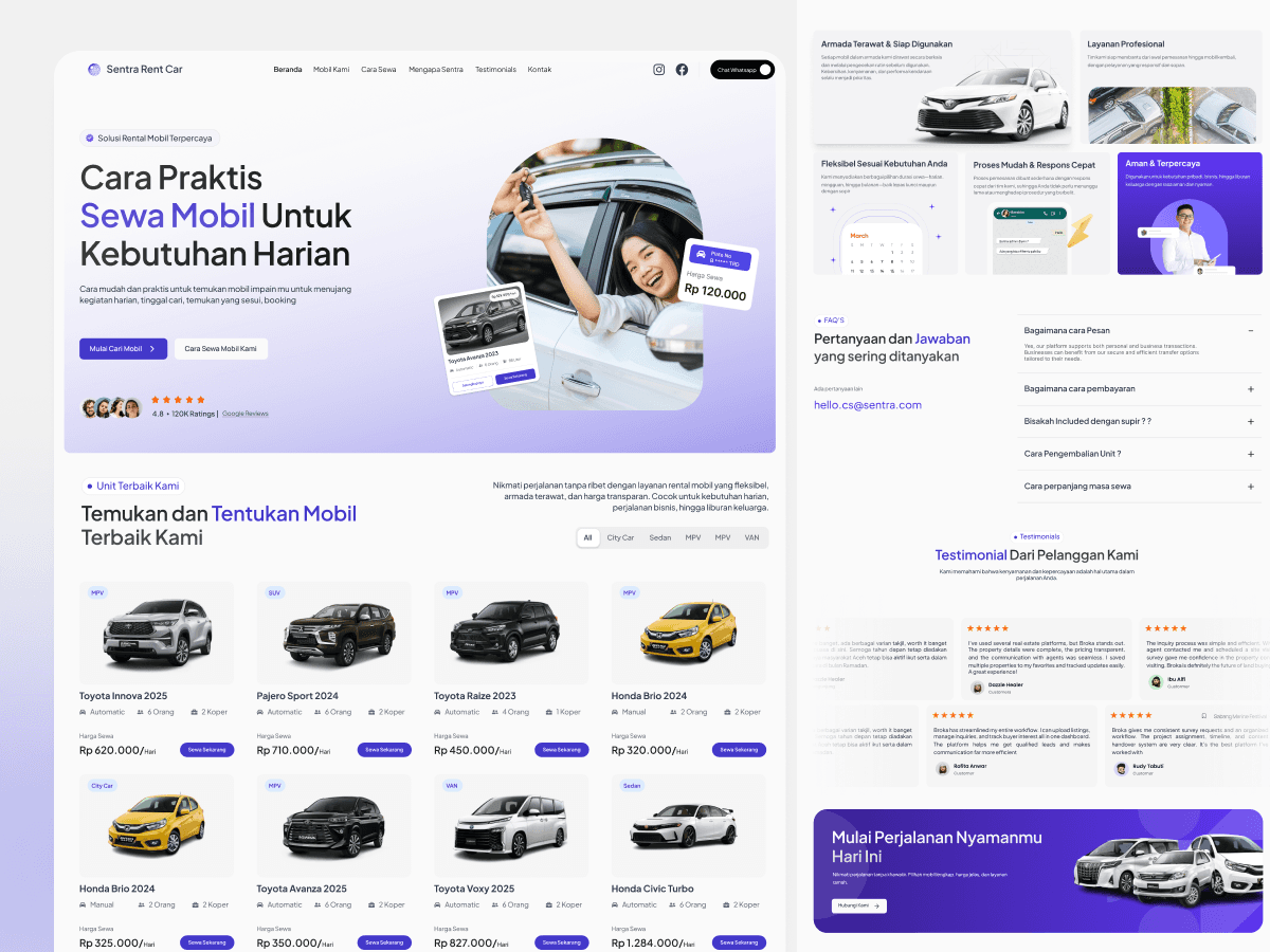 website rental mobil