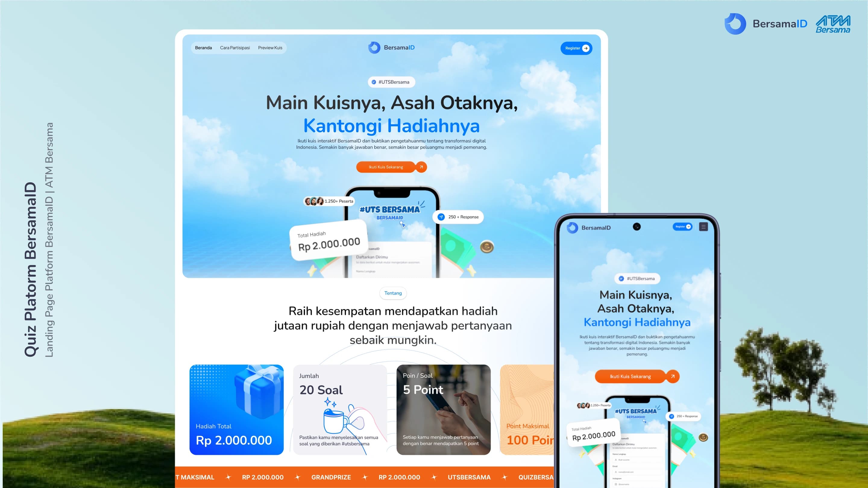 Website Kuis Online BersamaID | Portfolio Dytama
